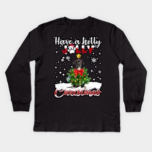 Great Dane Have A Holly Jolly Christmas Kids Long Sleeve T-Shirt